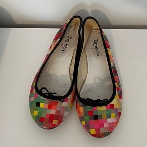 Repetto multicolor check ballet flats